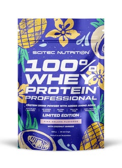 Whey Protein Professional 500g pina colada 'Scitec Nutrition 100% Whey Protein Professional with Extra Amino acids and Digestive enzymes, Gluten Free, 500 g, Piña Colada
