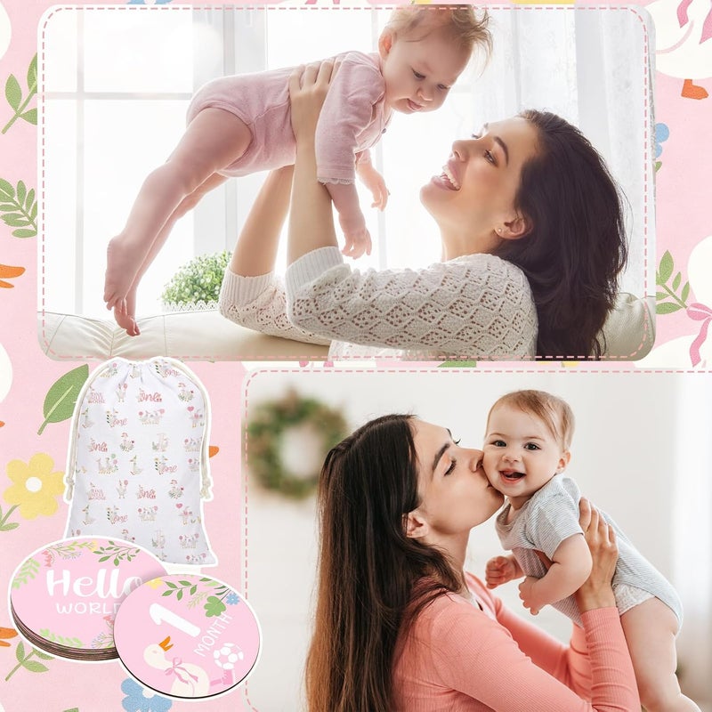 Al Raied ARS® 7 Pack One Silly Goose Baby Shower Monthly Milestone Cards - Image 5