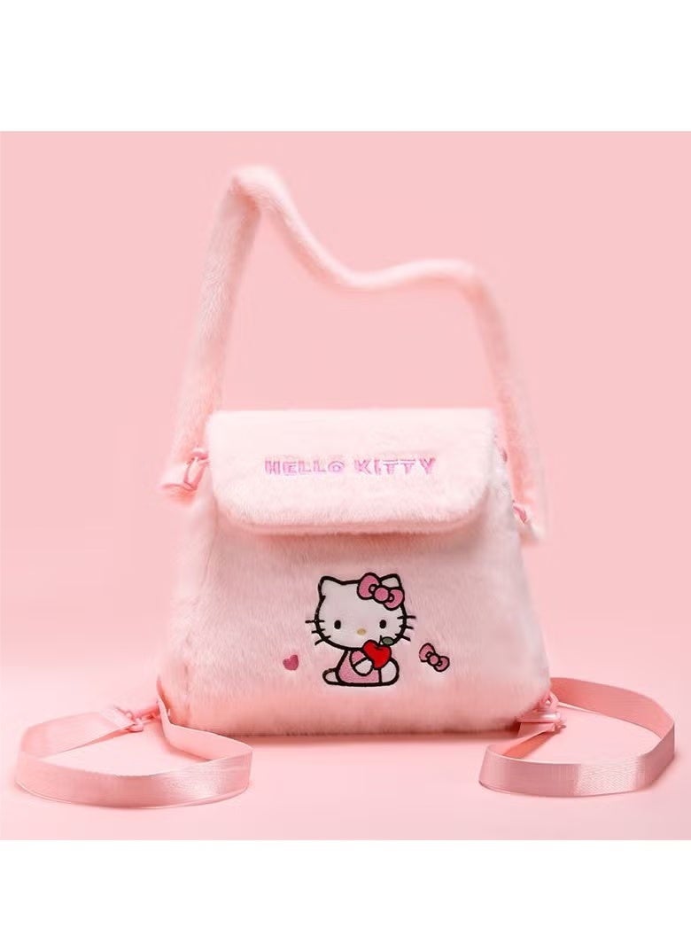 Hello Kitty Pink Hello Kitty Crossbody Bag, Tote Bag, Plush Bag, Children'S Handbag - Image 1