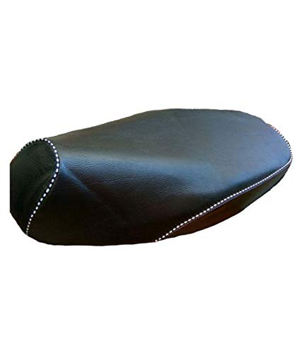 Guance Stapler Fitting PU Leather with Black and White Piping Waterproof Scooty Seat Cover (Brown) for Yamaha Fascino - Image 3