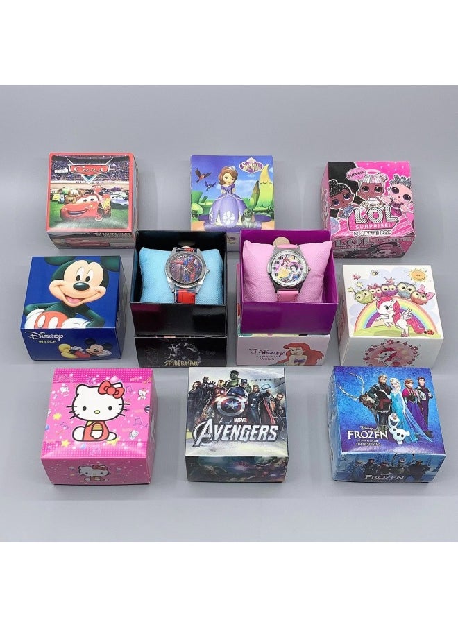 Cartoon Watch Boxed Spider Avengers Children's Watch Gift Box Elementary School Students' Birthday Exquisite Gift Box Electronic Watch-Color:Doraemon-Specifications:Box  - Image 5