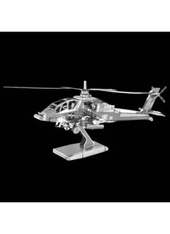 Metal Weiyang Palace 3D Metal Jigsaw Puzzle DIY Handmade Puzzle Assembled Model Adult Toys Ornaments Gift-Color:Apache—ah64
