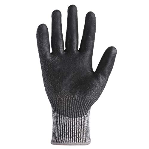 Karam HS51 Safety Gloves for Mechanical Hazards | Safety Work Gloves with HPPE Liner with Black PU Coating | Abrasion, Tear & Puncture Resistant | Cut Resistant with Multipurpose Use | Size-M - Image 3