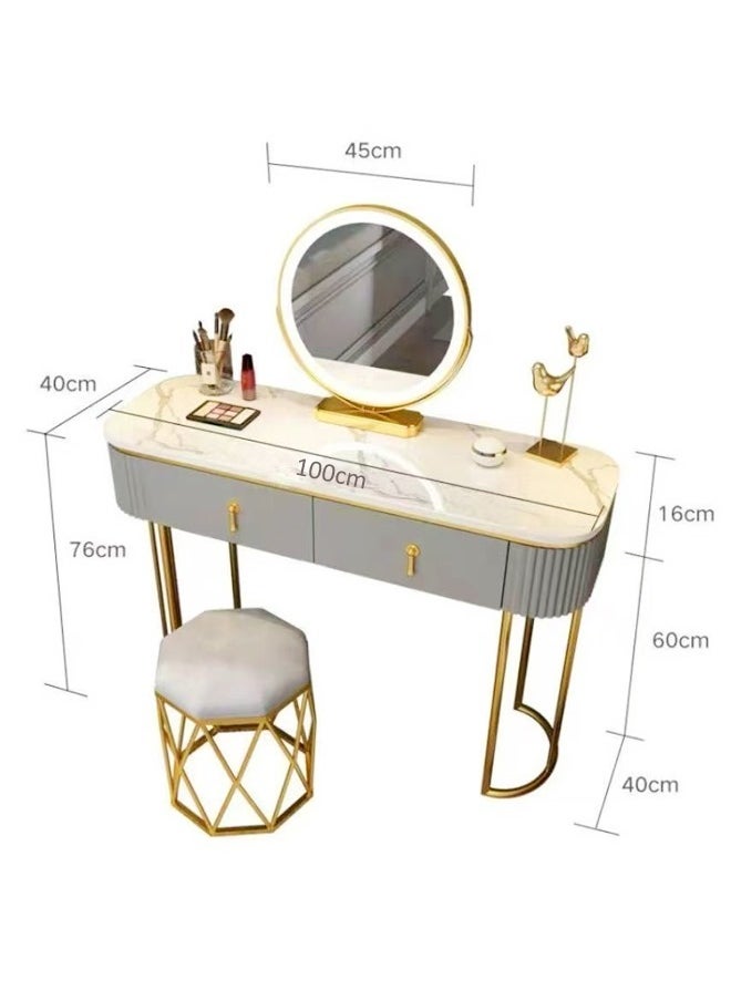 Raffine Luxury Modern LED Lighted Vanity Desk for Makeup Elegant MDF Dressing Table with Spacious Storage, Adjustable Brightness Mirror, and Sleek Contemporary Design Perfect Beauty Station for Bedroom & Glam Room  - Image 5