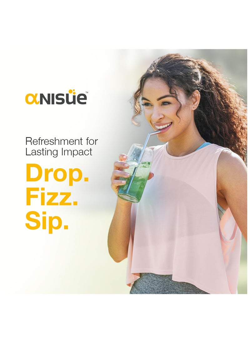 Anisue - Gigagreen Daily Greens Effervescent Tablets for Detox | Lemony Lime | 100% Vegan | Green Juice | Plant based with Vitamins C, B6 & B12 | Pack of 1 - 20 Tablets - Image 1