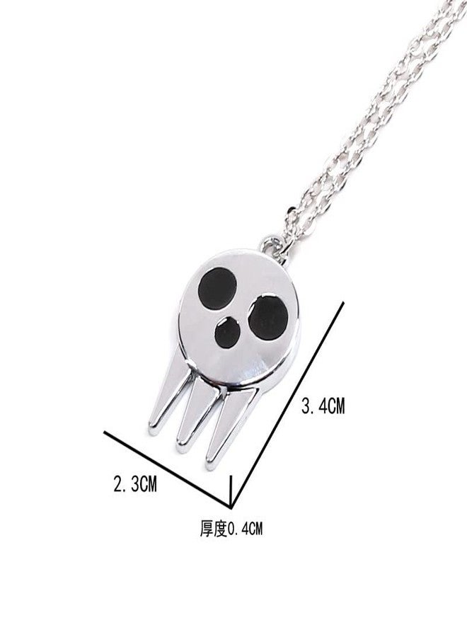 VNYIGDJS 3 Pcs Anime Soul Necklace Ring Pins Set Anime Cosplay Jewelry Ghost Pendant Evil Sun And Moon Enamel Pins For Backpack - Image 4