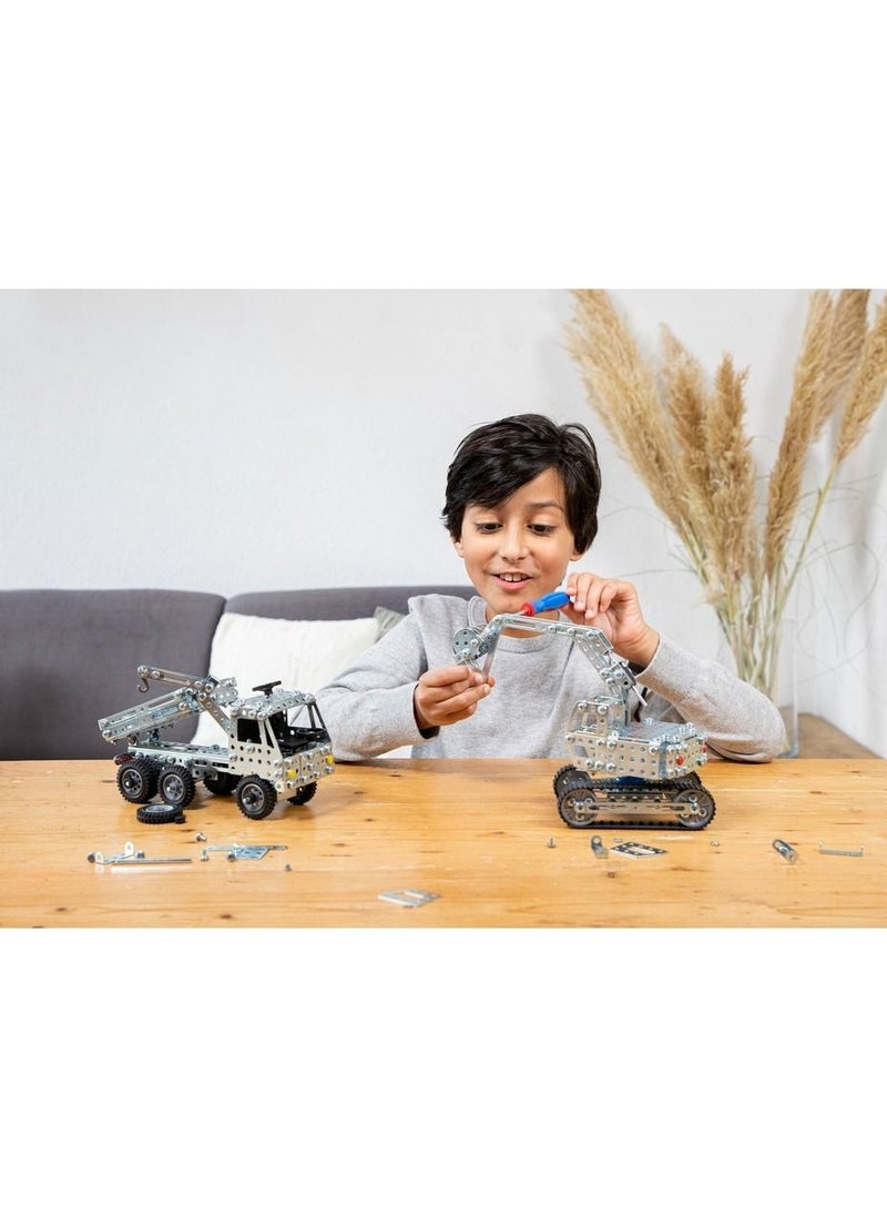 eitech - eitech 3 in 1 Metal Trucks Building Set 195 Pieces Construction Kit Ideal for 8+ Years in Developing STEM and Engineering Skills - Image 1