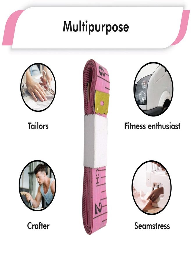 Gadgetime USA Pink Measuring Tape (Set of 2) - for Sewing, Seamstress, Tailor, Cloth, Waist, Crafting, Fitness - Retractable, Dual Sided Multipurpose - Accurate & Precise - Image 5