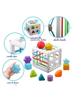 Y&D Multi Sensory Shape, DMG Baby Sorter Toy, Activity Cube Bins, Montessori Educational Learning Fine Motor Skills Toys, Toys 6-12-18 Months Boys Girls Gifts  - Image 2