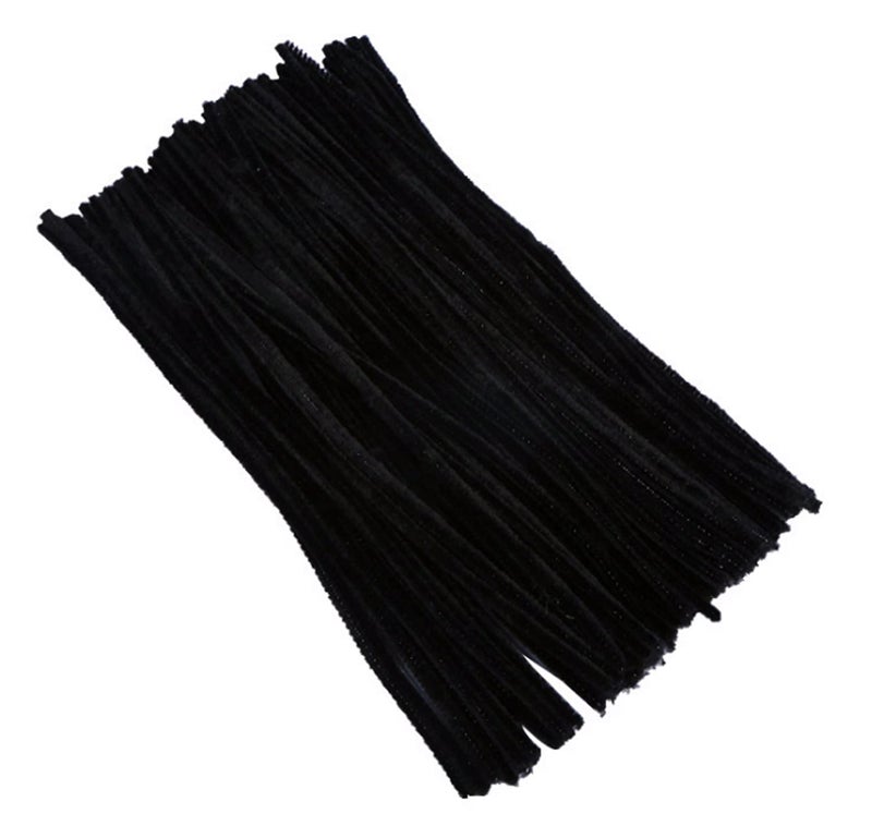 GOTOONE Black Pipe Cleaners 200 Pieces Chenille Stems for DIY Art Decorations Creative Craft (6 mm x 12 Inch) - Image 3