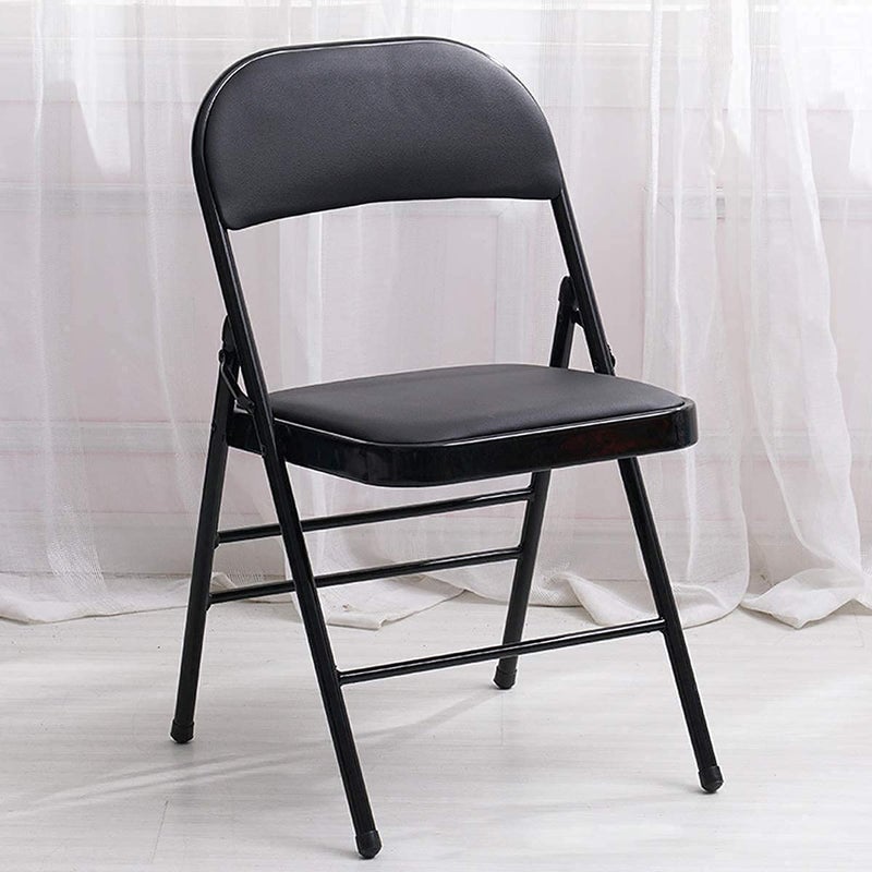 Marrone Marrone Cortical Padded Fabric Foldable Chairs Strong Steel Frame Fold Up Chair Foldable Stool Desk Chairs Seat for bedrooms
