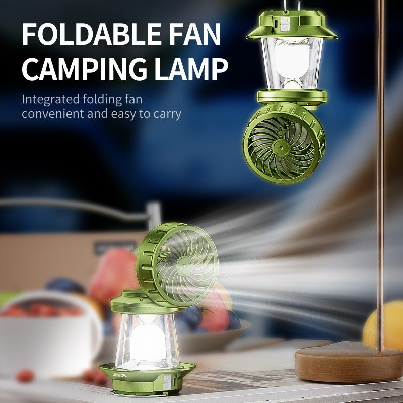 SMILING SHARK Cross-Border New Outdoor Camping Fan Light Folding - Image 3