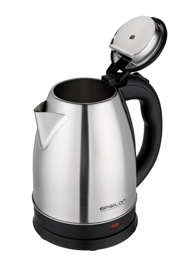 Epsilon 1.8L Electric Kettle Stainless Steel, 1500W Fast Boil, Auto Shut-Off, Overheat & Dry Boil Protection, 360° Base - Image 2