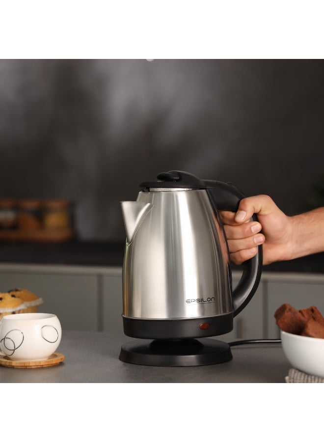 Epsilon 1.8L Electric Kettle Stainless Steel, 1500W Fast Boil, Auto Shut-Off, Overheat & Dry Boil Protection, 360° Base - Image 4