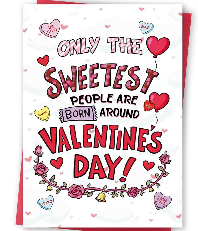 FANCYLUCKY Funny Valentine Day Birthday Gifts for Women Her, Sweet Birthday Valentine Day Card Gifts for Wife Girlfriend - Image 1