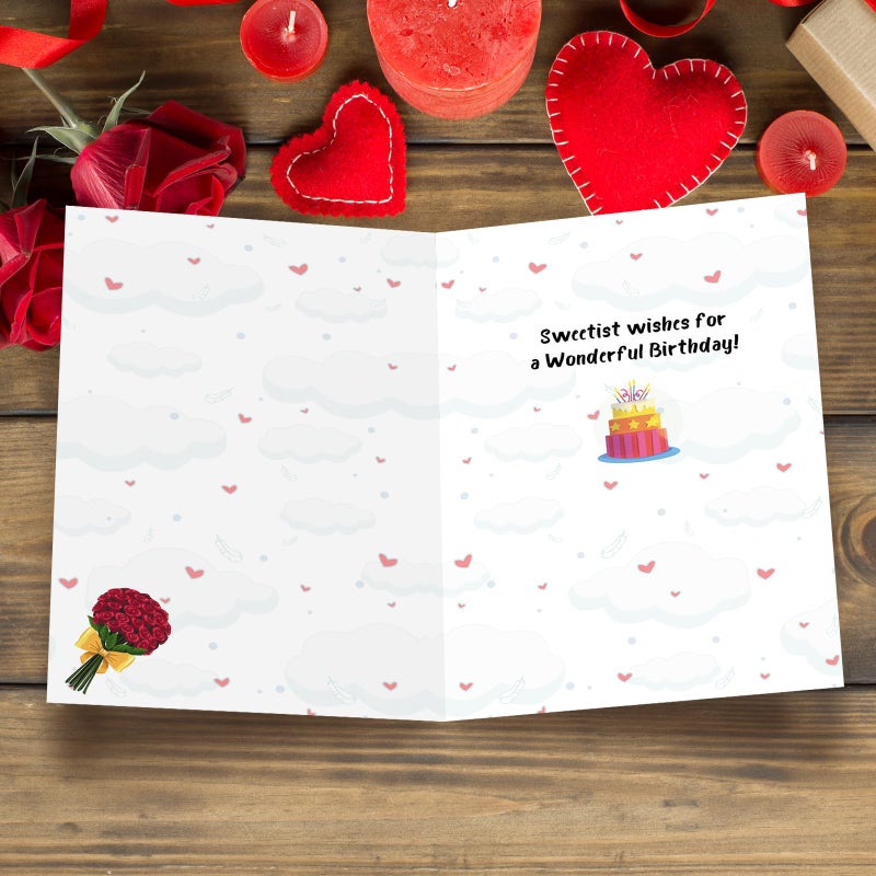 FANCYLUCKY Funny Valentine Day Birthday Gifts for Women Her, Sweet Birthday Valentine Day Card Gifts for Wife Girlfriend - Image 2