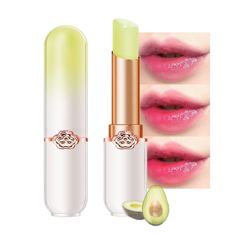 BINGBRUSH BINGBRUSH Peach Color Changing LipstickMoisturizer Long Lasting Lip Care Lip Balm Magic Lip Gloss Lip Tint Stain Gloss Set for Women 1pc Avocado 