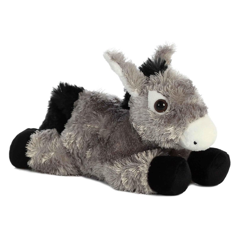 AuroraÂ® Adorable Mini Flopsieâ„¢ Donkey Stuffed Animal - Mini Companions Ready for Playful Adventures - for Kids All Ages, Toddlers, Adults, and Families - Gray 8 Inches - Image 1