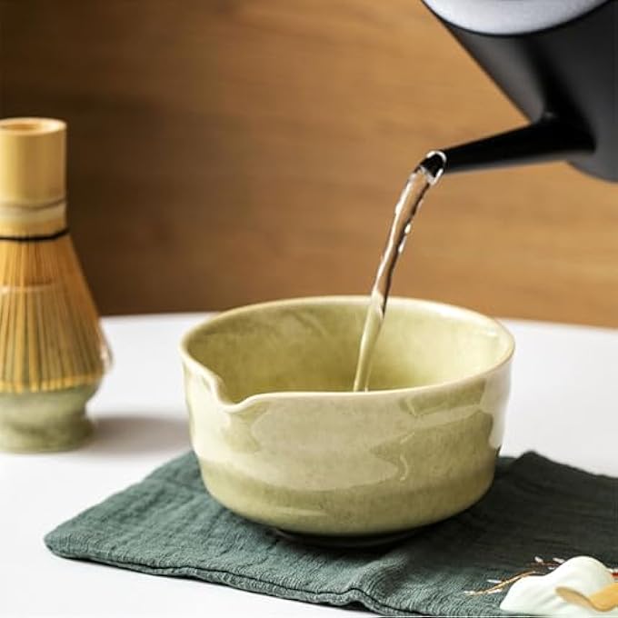 Mcherry 7 Piece Matcha Whisk Set Ceramic Matcha Kit With Bamboo Whisk Bowl StrainerScoop  Stand For Traditional Japanese Tea Ceremony - Image 4