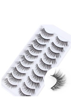 Generic Artificial eyelashes 10 pieces/box, dense and long, reusable, ideal for daily use, dates, parties, art shows, and excursions  - Image 3