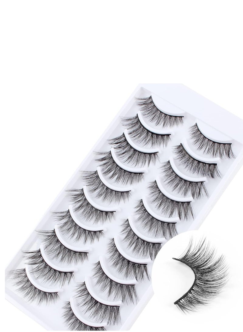 Artificial eyelashes 10 pieces/box, dense and long, reusable, ideal for daily use, dates, parties, art shows, and excursions - Image 3