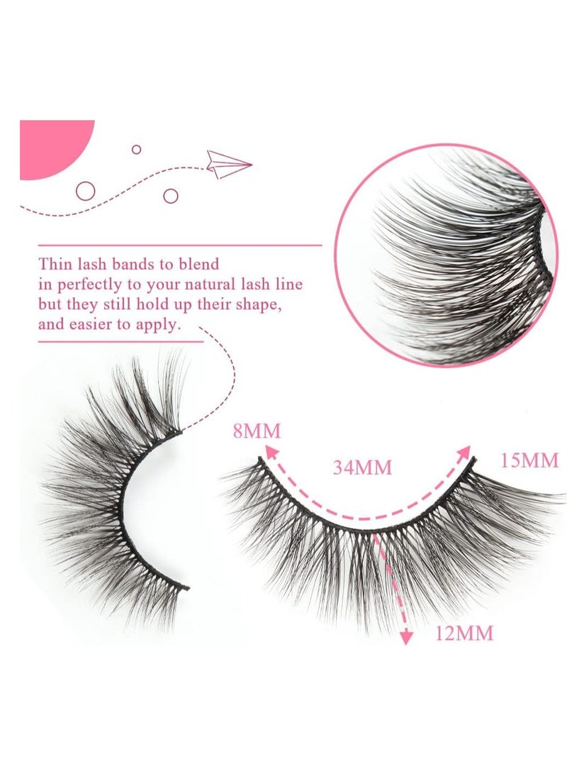 Artificial eyelashes 10 pieces/box, dense and long, reusable, ideal for daily use, dates, parties, art shows, and excursions - Image 5