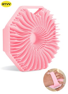 RTYY Silicone Body Scrubber, No-Slip Handle Shower Scrubber Cleansing Brush, Silicone Body Brush with Soft Silicone Bristles for Showering, Exfoliating Body Scrubber for Sensitive Skin  - Image 1