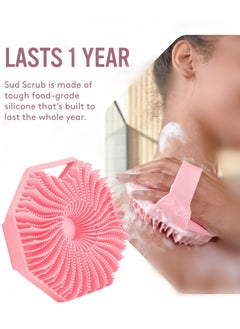 RTYY Silicone Body Scrubber, No-Slip Handle Shower Scrubber Cleansing Brush, Silicone Body Brush with Soft Silicone Bristles for Showering, Exfoliating Body Scrubber for Sensitive Skin  - Image 2