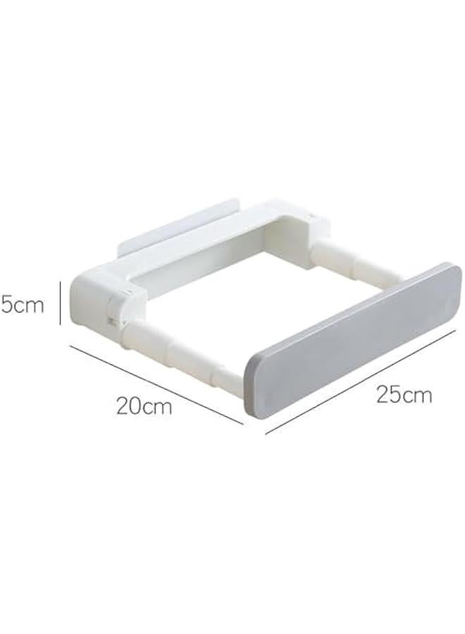Wash Basin Storage Rack Washbasin Organizer Scalable Towel with Hook Wall Hanging Holder Wall Mounted for Kitchen Toilet, Gray  - Image 5
