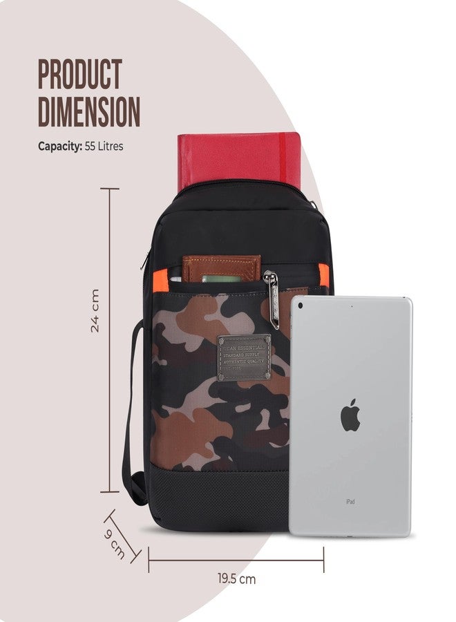 Gear Tactical Water Resistant Sling Bag/Crossbody Bag/Messenger Bag For men/women (Green Camo) - Image 3