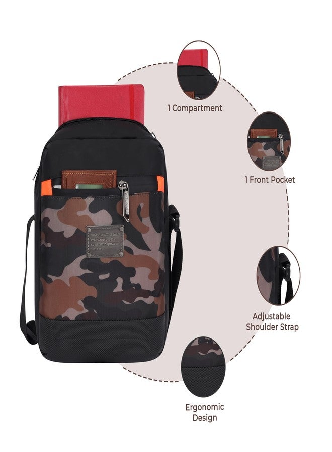 Gear Tactical Water Resistant Sling Bag/Crossbody Bag/Messenger Bag For men/women (Green Camo) - Image 4