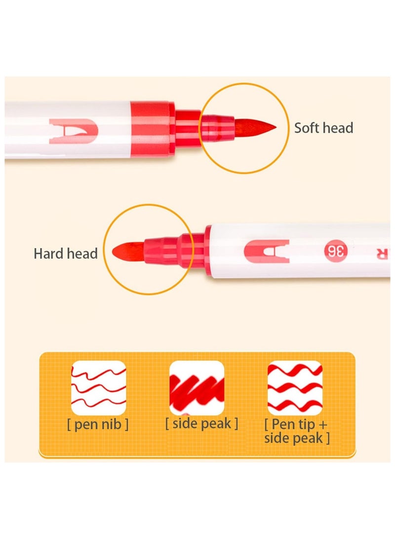 Deli 12-Piece Dual Tip Acrylic Markers Multicolour - Image 4