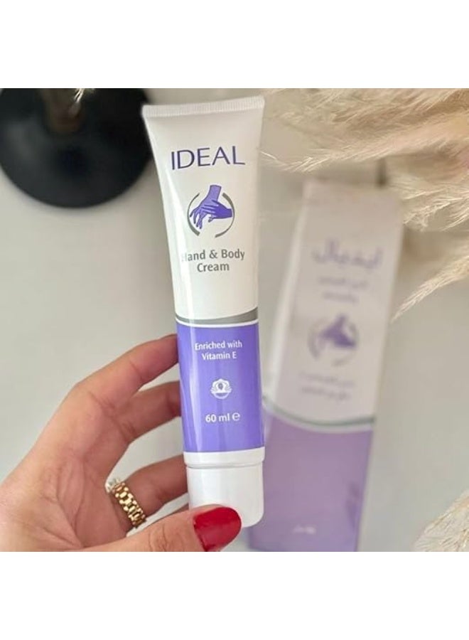 IDEAL Hand and Body Cream Vitamin E Enriched  Paraben Free Moisturising  Whitening Cream  Hand Cream Moisturises Deeply  All Purpose Day Cream Tube  60ml - Image 3