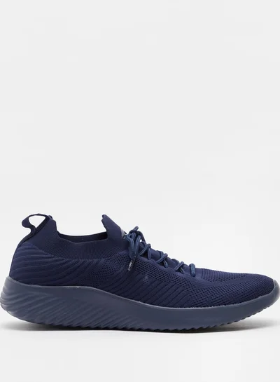 داش Men Textured Lace Up Sports Shoes