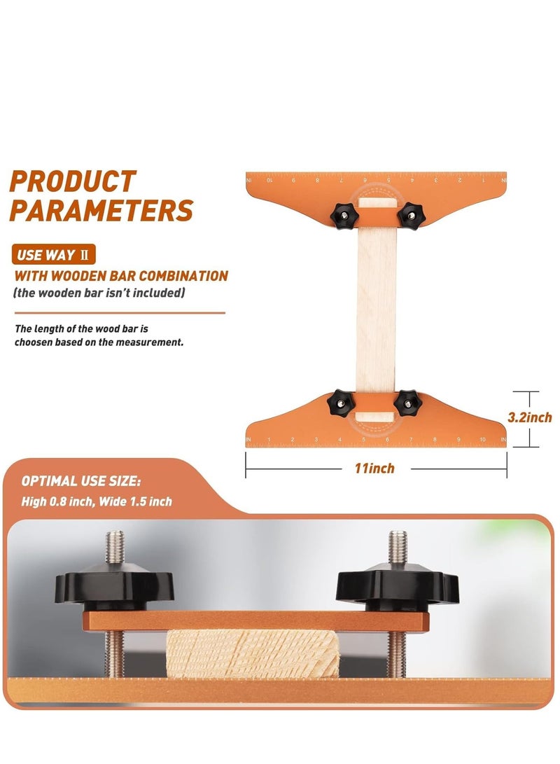 Stair Tread Gauge Measuring Jig 8-56Inch Extendable Stair Tread Template Tool for Accurately Measuring Angle and Length Stair Treads Measuring Steps Risers Tool Box for Stairs Risers  Partition - Image 3