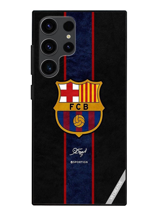 VR CREATIVE غطاء حماية لجهاز سامسونج جالاكسي S23 ألترا 5G بتصميم Fcb متعدد الألوان - Image 1