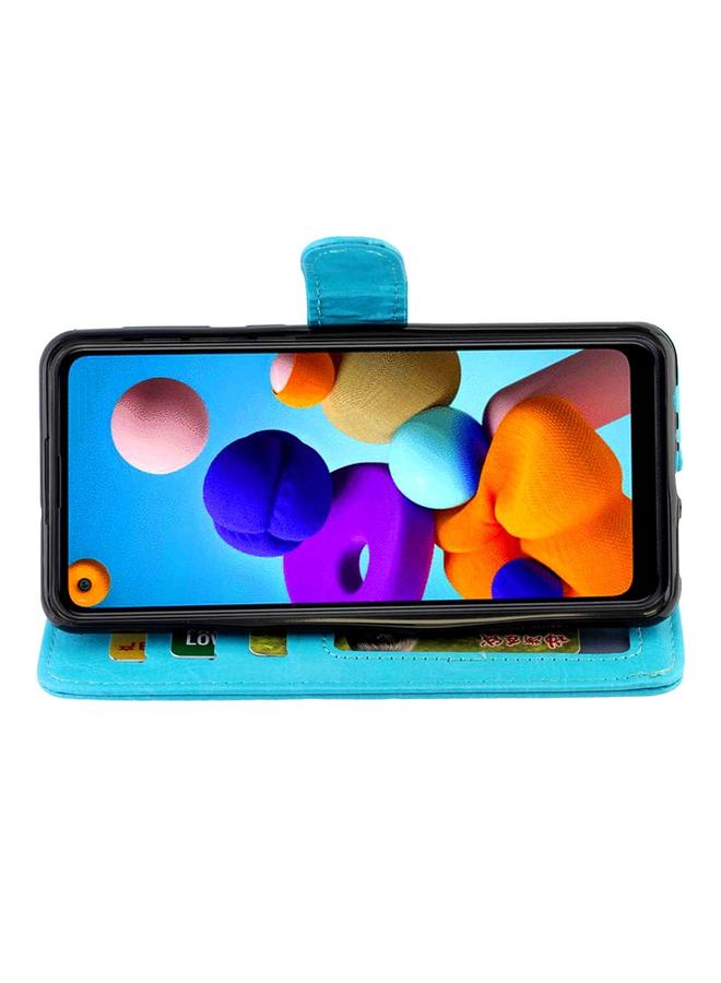 S-TOP Case For Galaxy A21 Crazy Horse Texture Leather Horizontal Flip Protective Case with Holder & Card Slots & Wallet & Photo Frame - Image 4