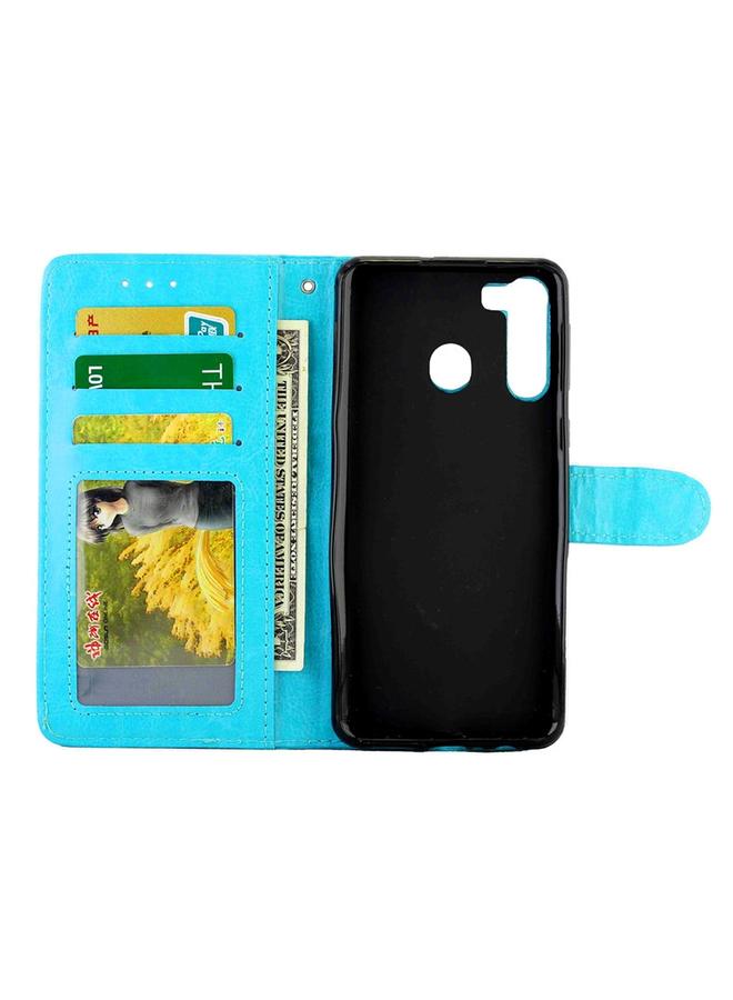 S-TOP Case For Galaxy A21 Crazy Horse Texture Leather Horizontal Flip Protective Case with Holder & Card Slots & Wallet & Photo Frame - Image 3