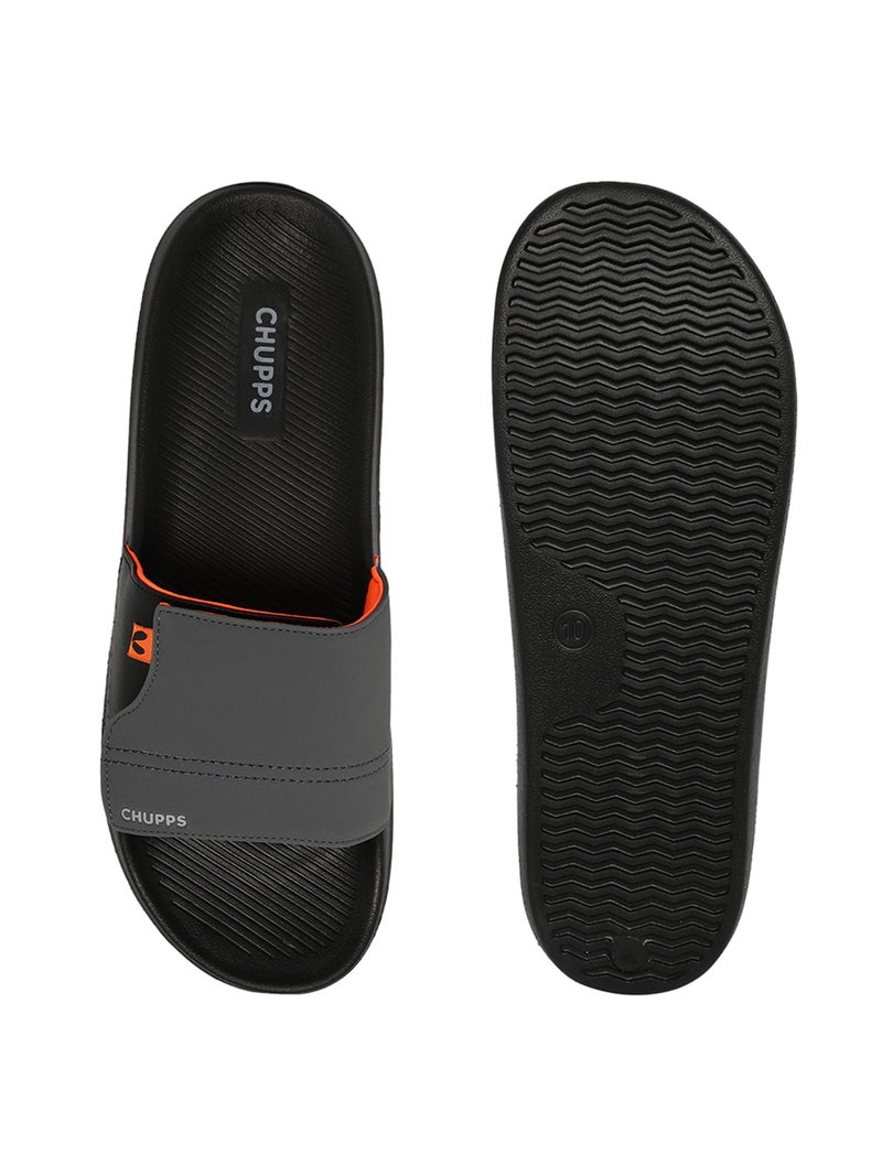 CHUPPS Urban One Vapor Slider for Men, FOAM6 Upper Technology (6mm Foam) Snug Fit with AirSoft Footbed (Contoured & Cushioned) for Super Comfort Flip Flop Slipper - Image 4