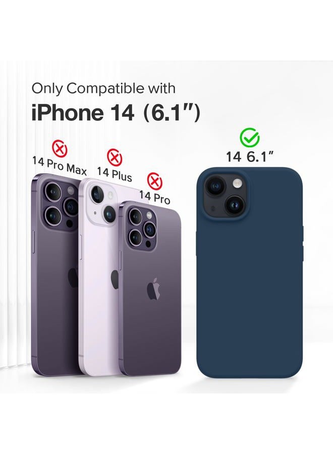 GONEZ iPhone 14 Case, Magnetic Case Compatible with MagSafe with Screen Protector + Camera Protector, Microfiber Lining Anti-Scratch Shockproof Protective Silicone Case Cover - Image 2