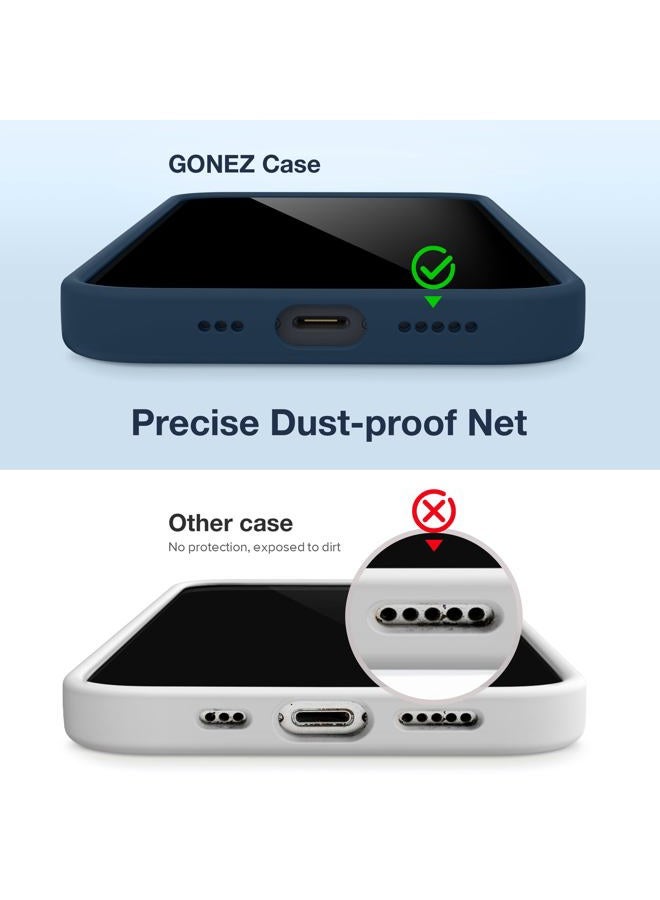 GONEZ iPhone 14 Case, Magnetic Case Compatible with MagSafe with Screen Protector + Camera Protector, Microfiber Lining Anti-Scratch Shockproof Protective Silicone Case Cover - Image 5