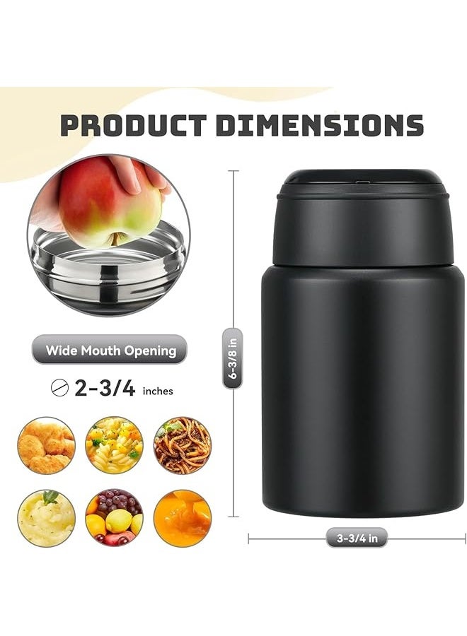 Green Tiger Insulated Thermos Food Jar, 16 oz Kids Leak Proof Soup Can, Soup Thermo, Vacuum Insulated Stainless Steel, Food Grade 304 Material, For Daily Lunch, Travel Insulation, Kids Dinner Boxes, For Hot Foods - Image 4