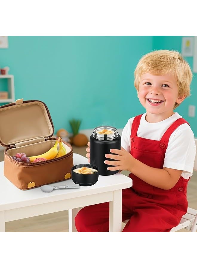 Green Tiger Insulated Thermos Food Jar, 16 oz Kids Leak Proof Soup Can, Soup Thermo, Vacuum Insulated Stainless Steel, Food Grade 304 Material, For Daily Lunch, Travel Insulation, Kids Dinner Boxes, For Hot Foods - Image 2