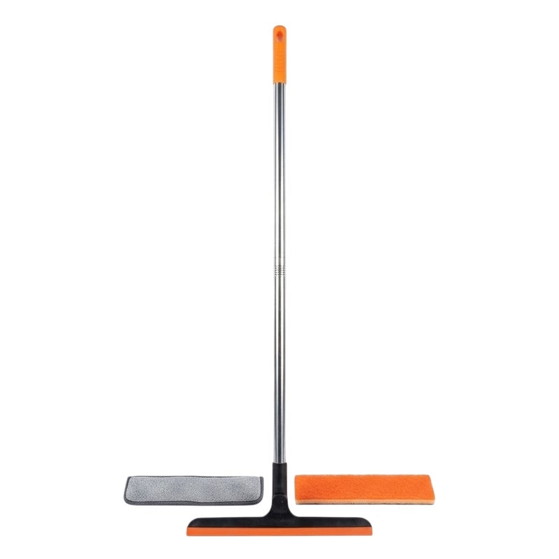 Group Tiger Professional Window 3 in 1 Squeegee & Scrubber Kit - Orange - KM38-42 - Image 1