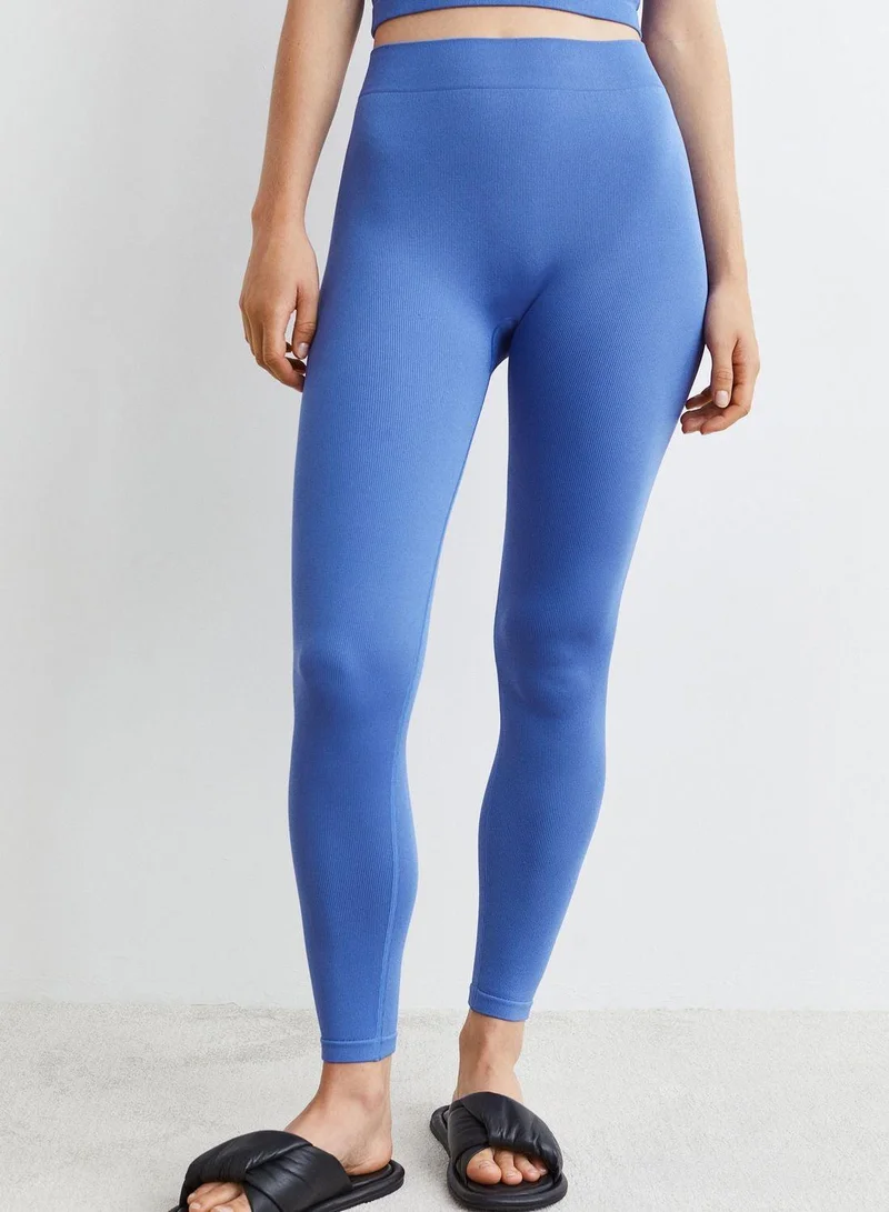 H&M High Waist Ribbed Leggings