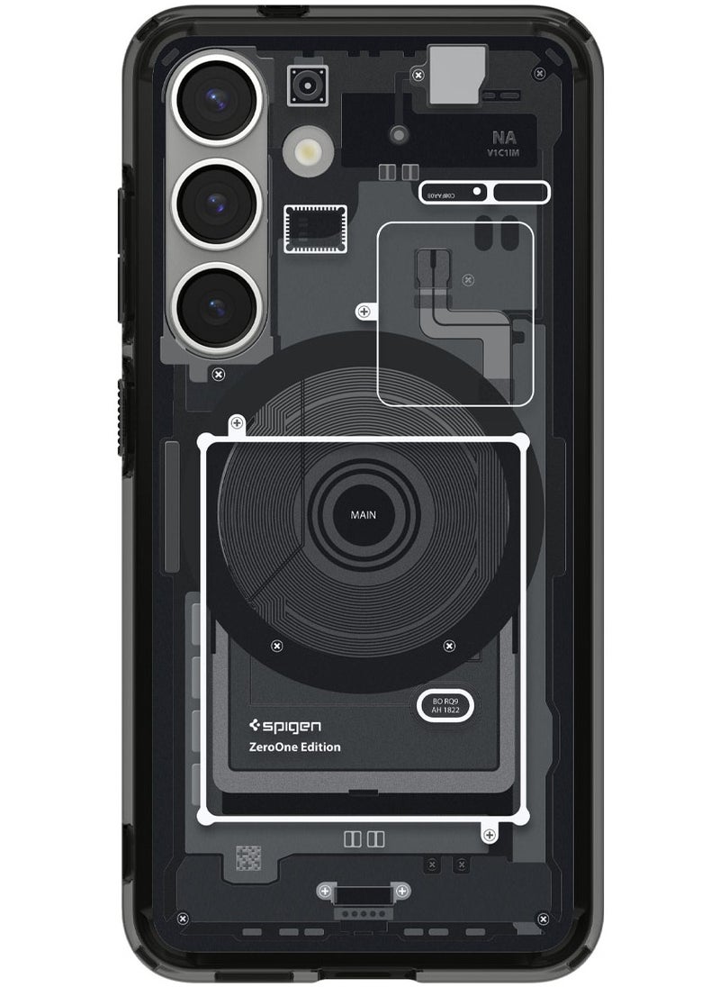 Spigen - Ultra Hybrid MagFit for Samsung Galaxy S25 Case Cover with MagSafe (2025) - Zero One Black - Image 1