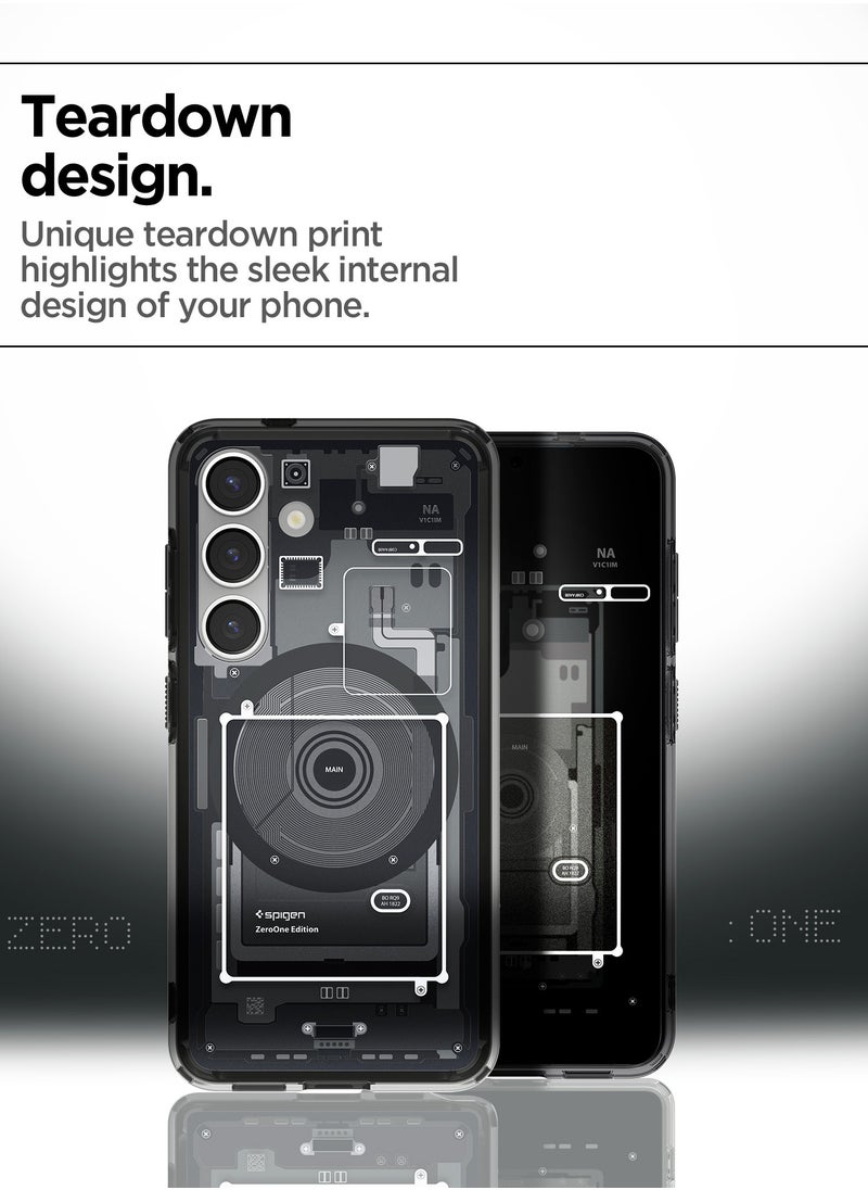 Spigen - Ultra Hybrid MagFit for Samsung Galaxy S25 Case Cover with MagSafe (2025) - Zero One Black - Image 1