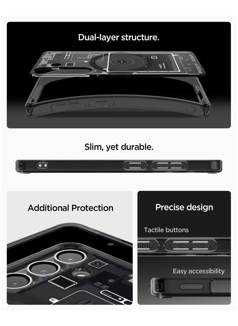 Spigen - Ultra Hybrid MagFit for Samsung Galaxy S25 Case Cover with MagSafe (2025) - Zero One Black - Image 1