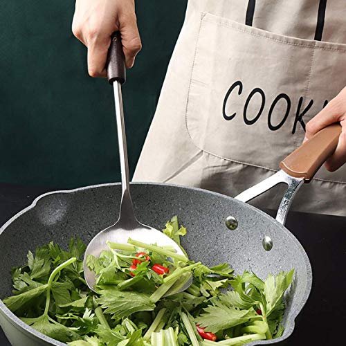 HomeAra Wok Spatula Plain Spatula-H | Rustproof 304 Stainless Steel Turner with Heat-Resistant Wooden Handle | Durable Cooking Shovel & Ladle for Eggs, Pancakes, Omelettes, Burgers, and More - Image 3