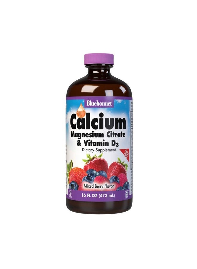 Bluebonnet LQD سترات الكالسيوم والمغنيسيوم (توت مختلط) عبوة من 2 - Image 2